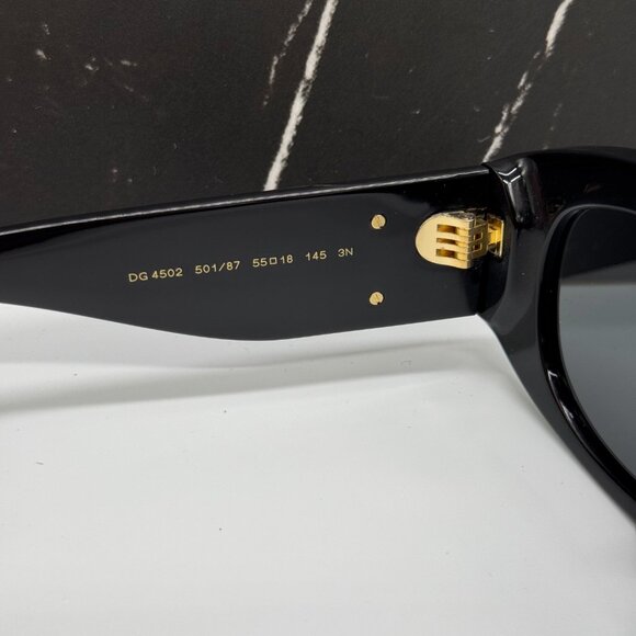 NEW DOLCE&GABBANA DG4502 501/87 BLACK SUNGLASSES DG4502 5087 EYEWEAR - Picture 8 of 10